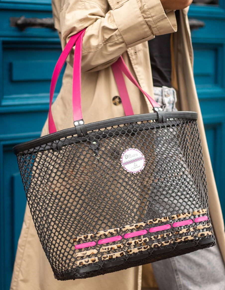 Le Panier upcyclé Léopard Rose by Cherwood • Accessoires • Cherwood