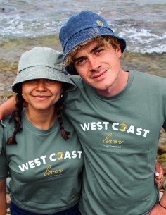 Tee-shirt mixte West Coast Lover en coton bio by Cherwood