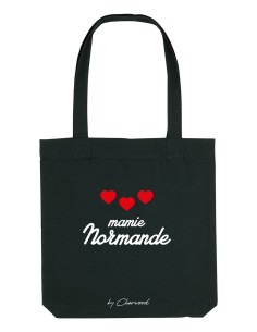 Tote Bag Mamie Normande cœurs