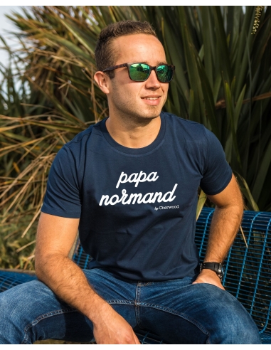 T-shirt Homme Papa Normand navy