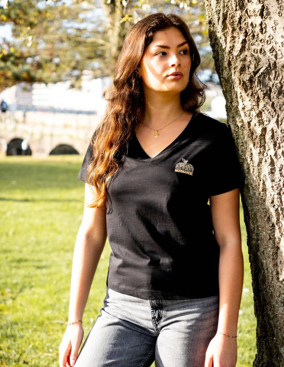 T-shirt Femme col V Normande Léopomme • T-shirts • Cherwood