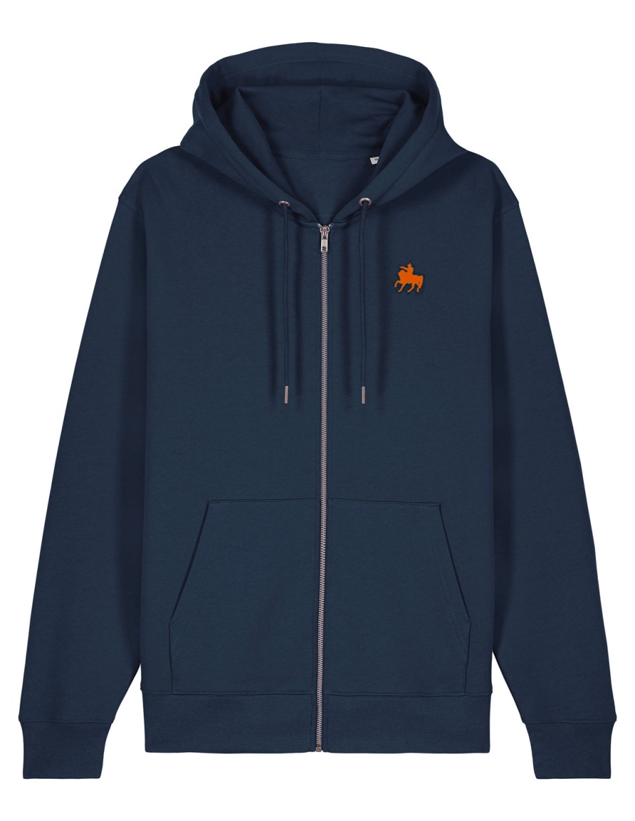 Hoodie Mixte Zippé Navy Napo • Homme • Cherwood