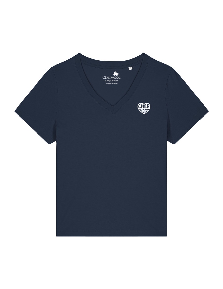 T-shirt Femme col V Cherwood Love • T-shirts • Cherwood