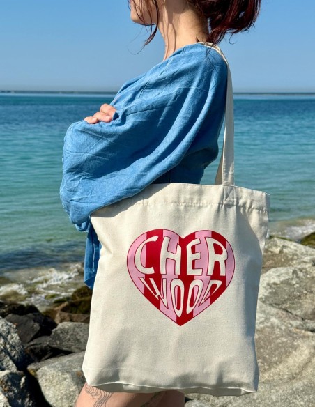 Sac Tote Bag Cherwood Love Rayure
