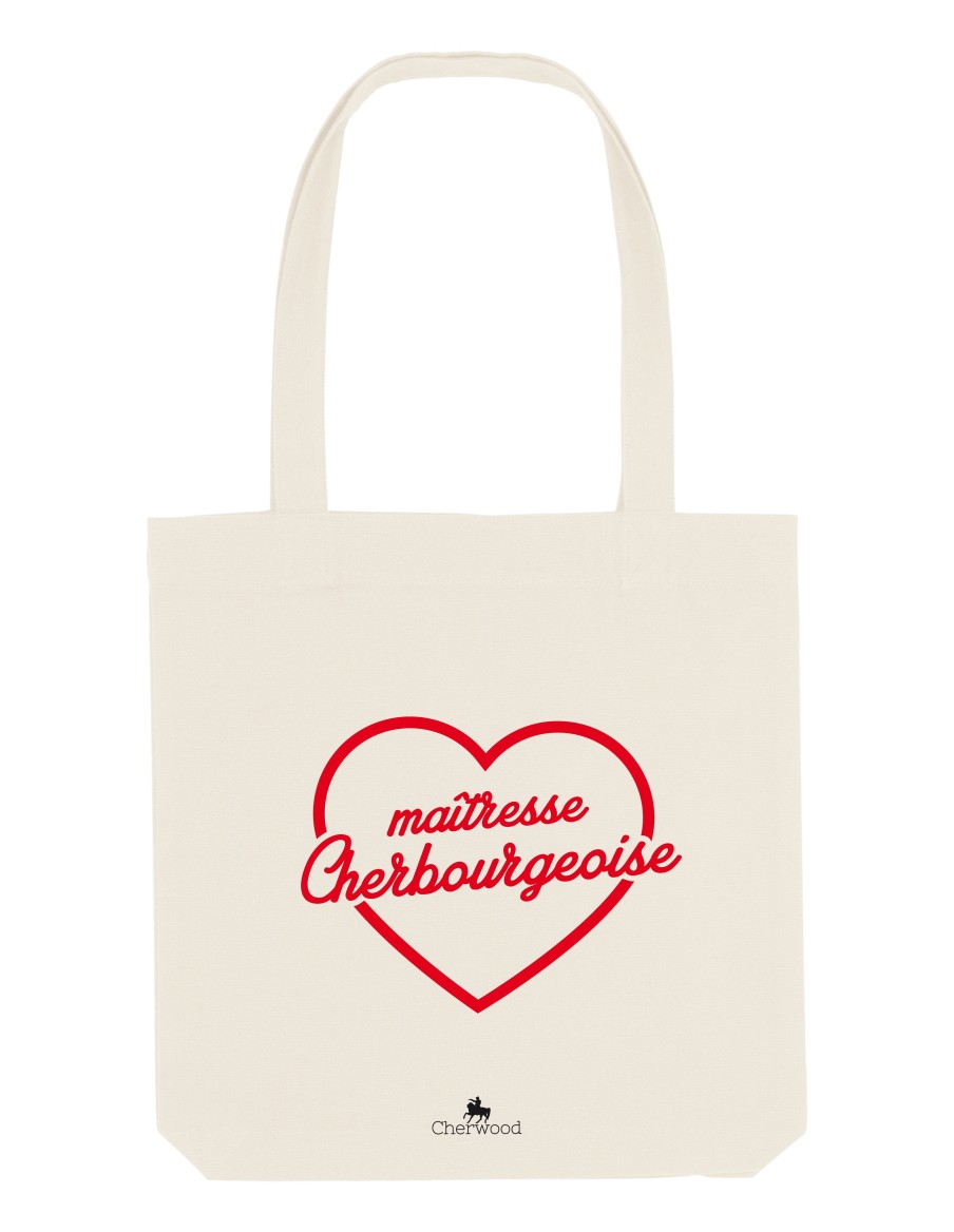 Tote-bag "Maîtresse Cherbourgeoise love" beige
