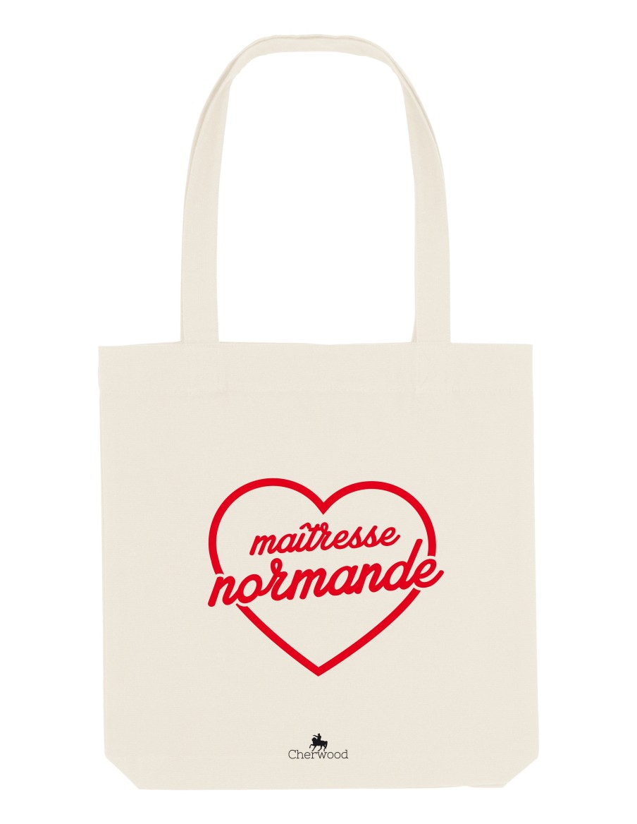 Tote-bag "Maîtresse Normande love" beige