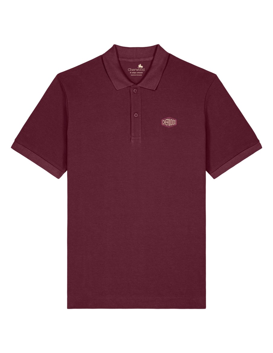 Polo Homme Factory Deep Plum Brodé • Homme • Cherwood