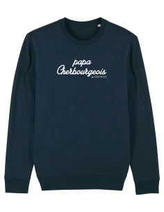 Sweat Homme Papa Cherbourgeois navy