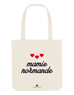 Tote Bag Mamie Normande cœurs