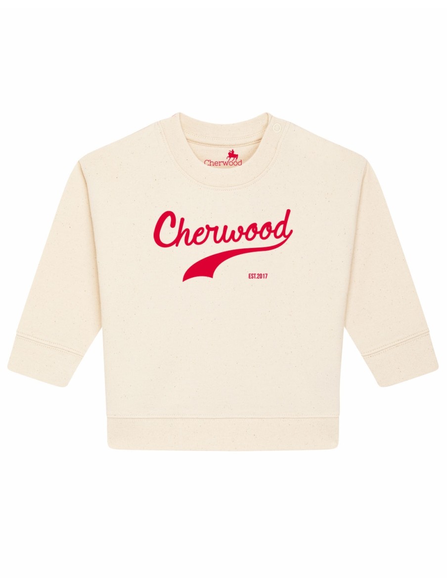 Sweat Bébé natural Cherwood Signature rouge
