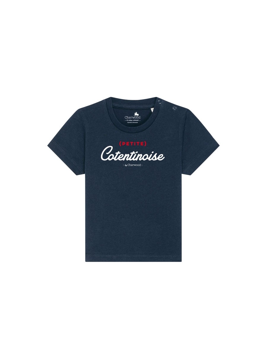 T-shirt Bébé fille (petite) Cotentinoise navy