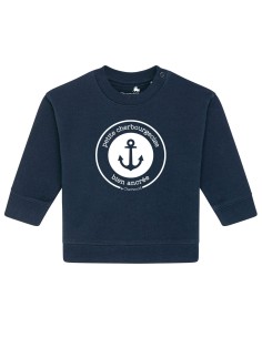 Sweat Bébé fille Cherbourgeoise bien ancrée navy