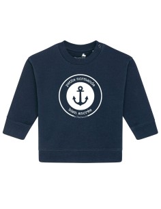 Sweat Bébé fille Normande bien ancrée navy