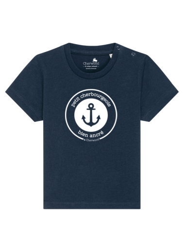 T-shirt Bébé garçon petit Cherbourgeois bien ancré navy