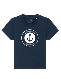 T-shirt Bébé garçon petit Normand bien ancré navy