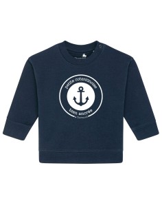 Sweat Bébé fille Petite Cotentinoise bien ancrée navy