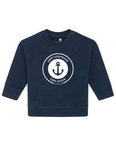 Sweat Bébé garçon Petit Cotentinois bien ancré navy