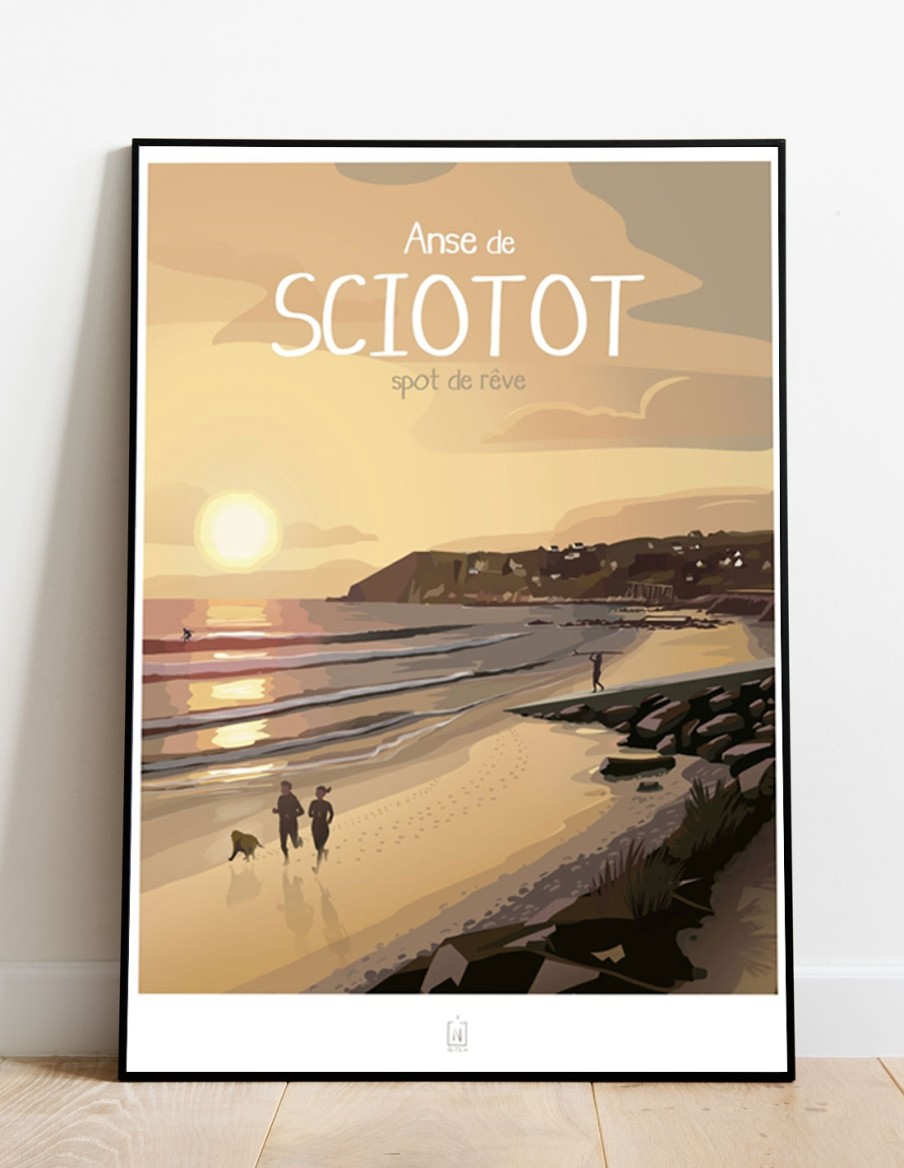 Affiche Anse de Sciotot by Nitch Illustrateur 42 x 59,7cm • Papeterie • Cherwood