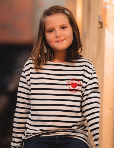 Marinière Fille Blanche Petite Cherbourgeoise à l'intérieur