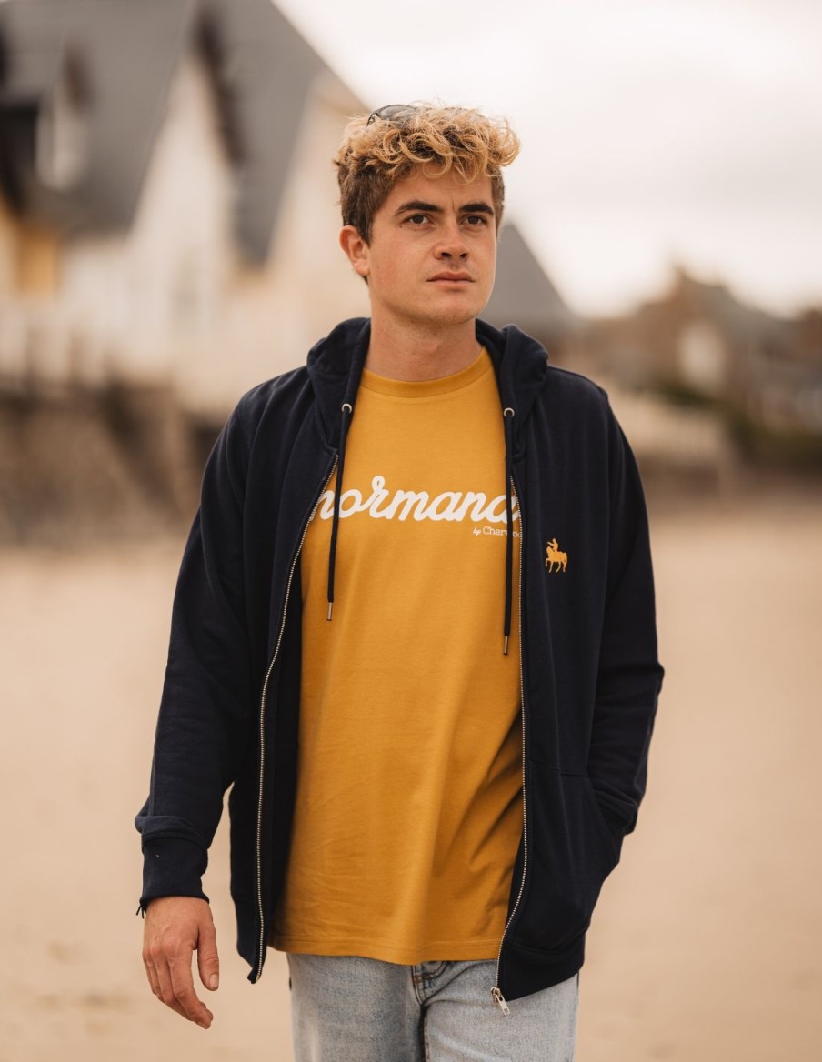 Hoodie Mixte Zippé Navy Napo • Homme • Cherwood