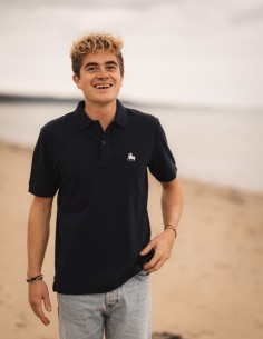 Polo brodé navy