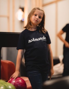 T-shirt fille Normande navy