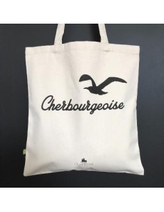 Sac Tote Bag Cherbourgeoise Mouette blanc