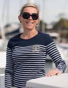 Marinière Femme Navy Normande Bien Ancrée