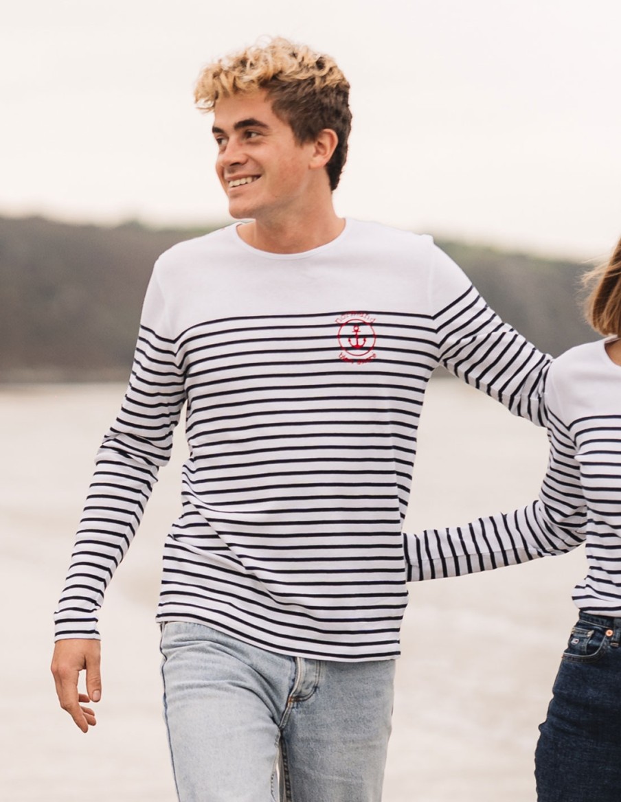 Marinière Homme Blanche Normand Bien Ancré • Homme • Cherwood