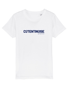 T-shirt Fille Cotentinoise pomme blanc
