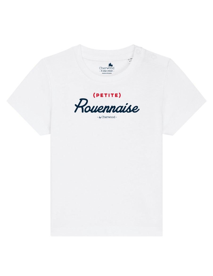 T-shirt Bébé fille (petite) Rouennaise blanc