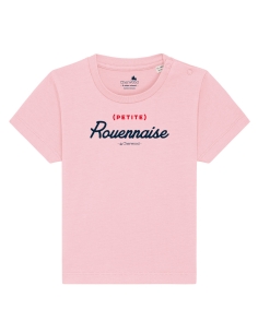 T-shirt Bébé fille (petite) Rouennaise rose cotton