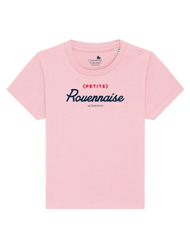 T-shirt Bébé fille (petite) Rouennaise rose cotton
