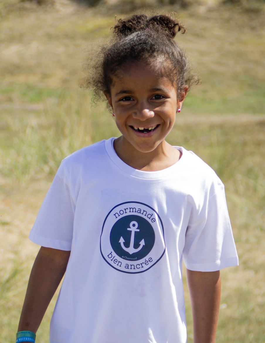 T-shirt Fille Normande Bien Ancrée • Enfant • Cherwood