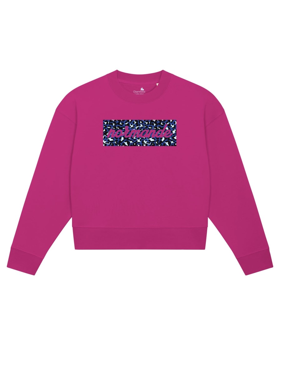 Sweat Crop Femme Orchid Normande Léopard • Idées cadeaux de Noël • Cherwood