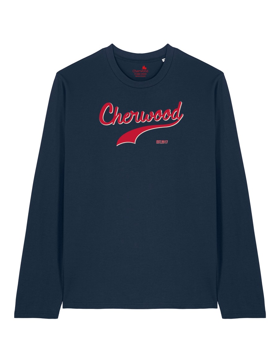 T-shirt mixte manches longues Navy Cherwood Signature V2 • T-shirts • Cherwood