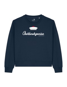 Sweat Femme Cherbourgeoise Bachi coton bio navy by Cherwood coupe loose