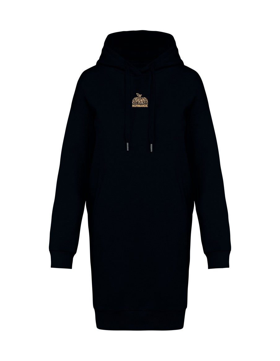 Robe hoodie coeur Normande léopard • Robes • Cherwood