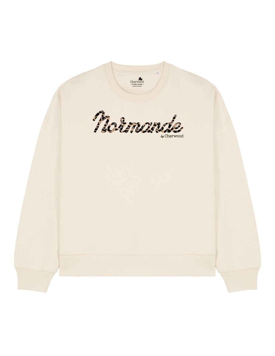 Sweat Femme Normande Léopard • Ma Normandie • Cherwood