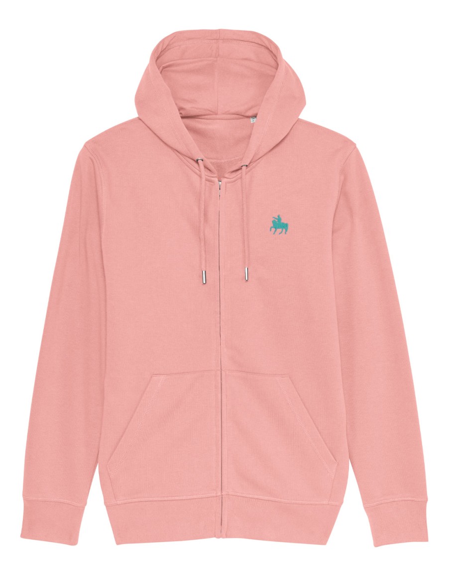 Hoodie Mixte Zippé Rose Napo • Homme • Cherwood