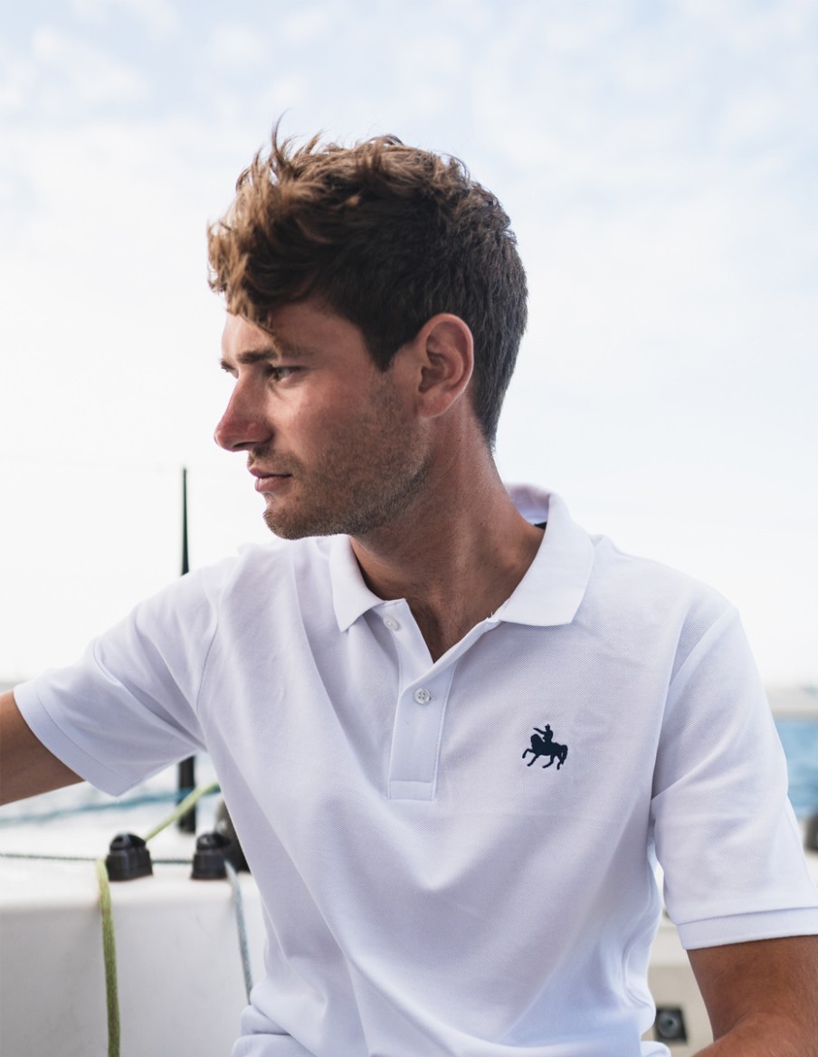Polo Blanc Homme Brodé Cherwood • Homme • Cherwood