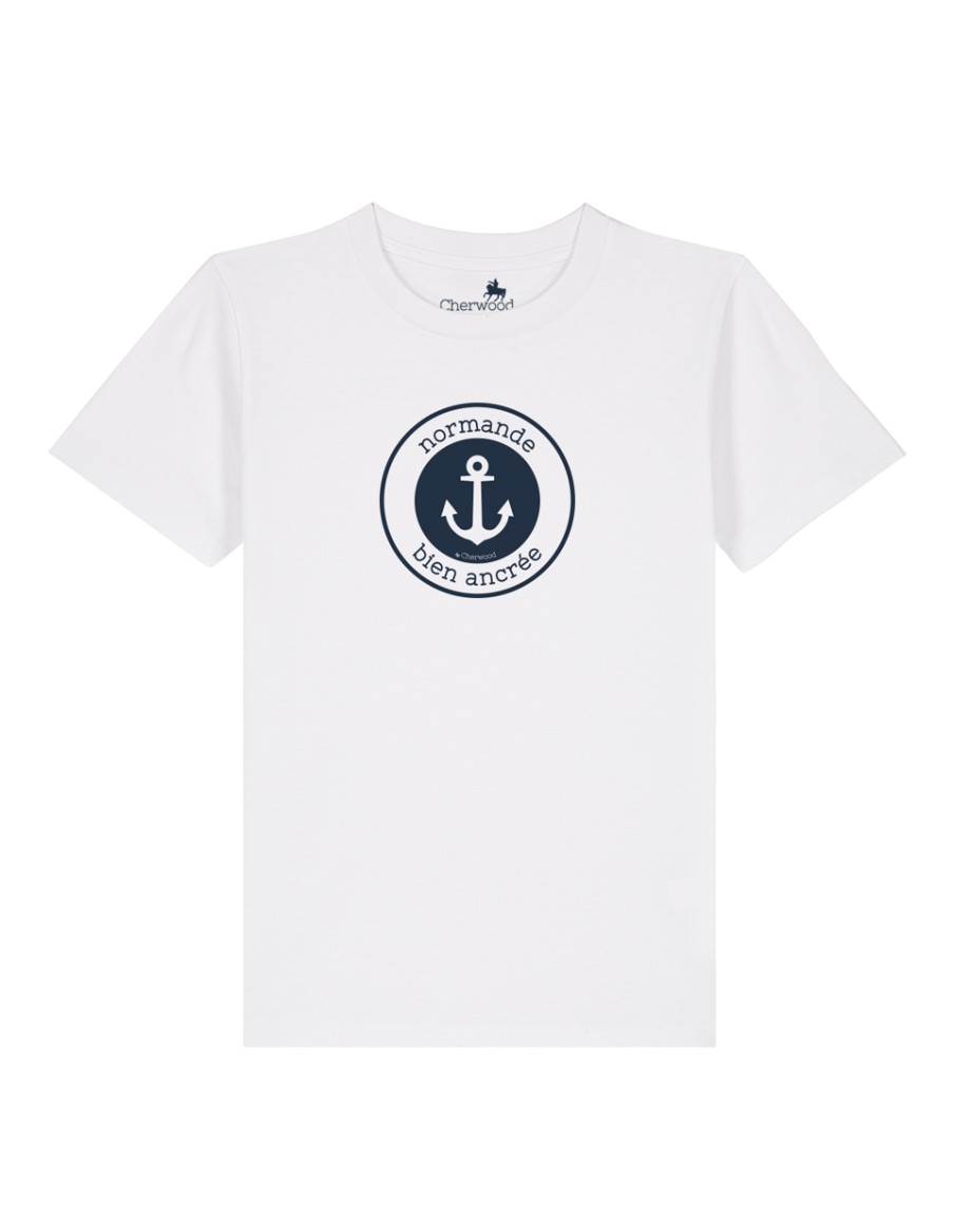 T-shirt Fille Normande Bien Ancrée • Enfant • Cherwood