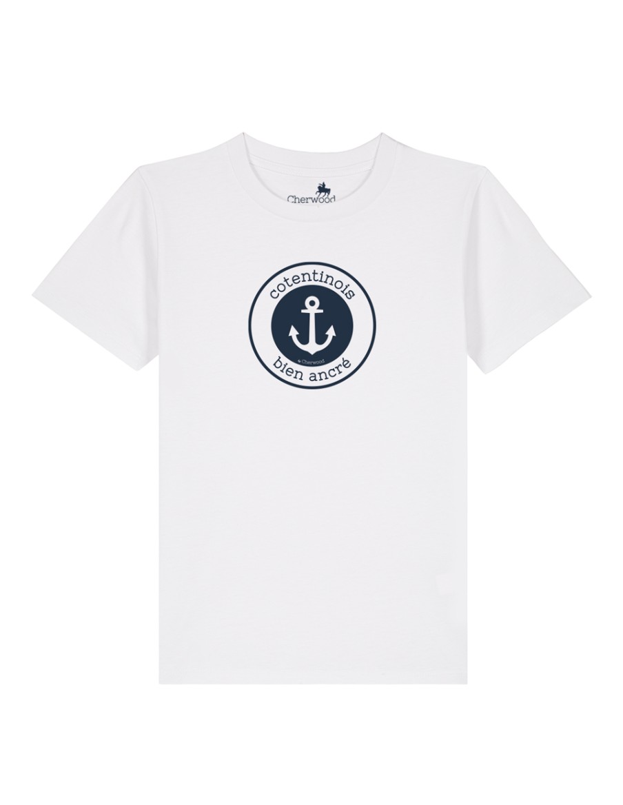 T-shirt Garçon Cotentinois Bien Ancré • Enfant • Cherwood