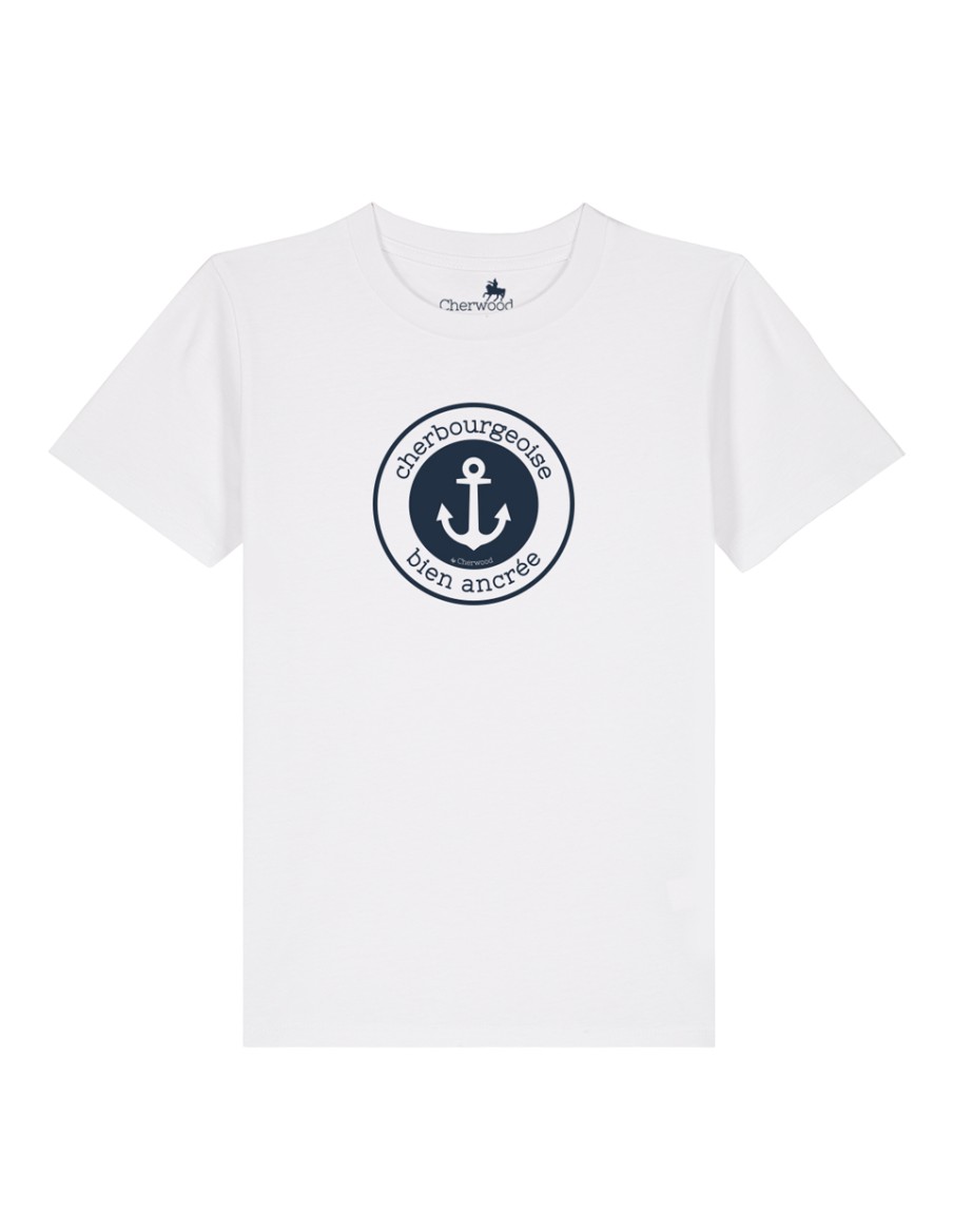 T-shirt Fille Cherbourgeoise Bien Ancrée • Enfant • Cherwood