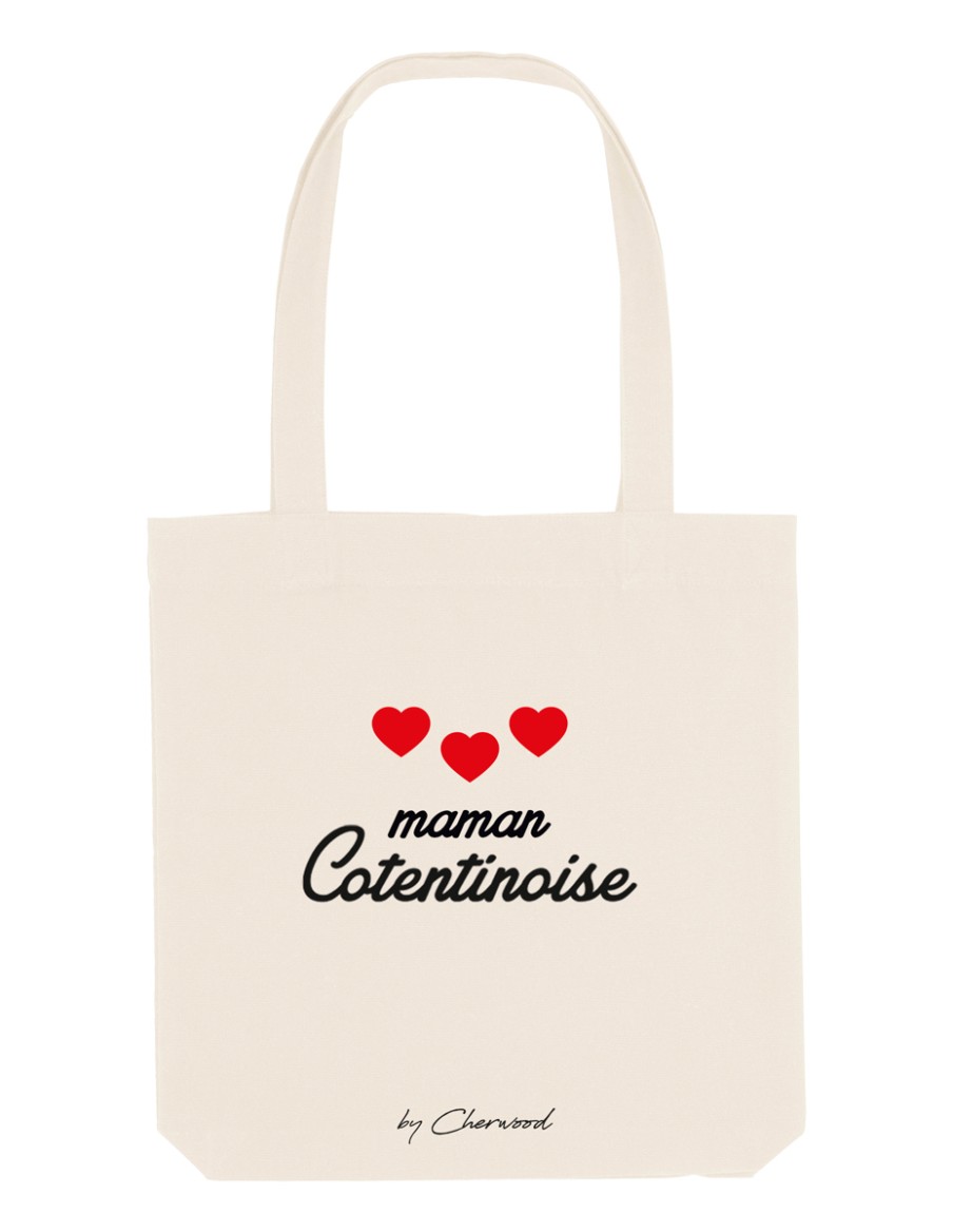 Sac Tote Bag Maman Cotentinoise coeurs • Maman • Cherwood